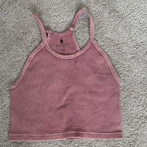 Happiness Runs Free People Crop Ribbed Tank Top